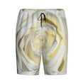 thumbnail image 1 of Rocae White Rose for Men's Soft Sleep Pajama Shorts, Waistband and Pockets, 1 of 9