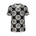 thumbnail image 1 of Rocae White Sunflowers for Breathable Men's Baseball T-Shirt Fashionable Casual Baseball Jersey, Moisture-wicking Sportswear XX-Large, 1 of 9