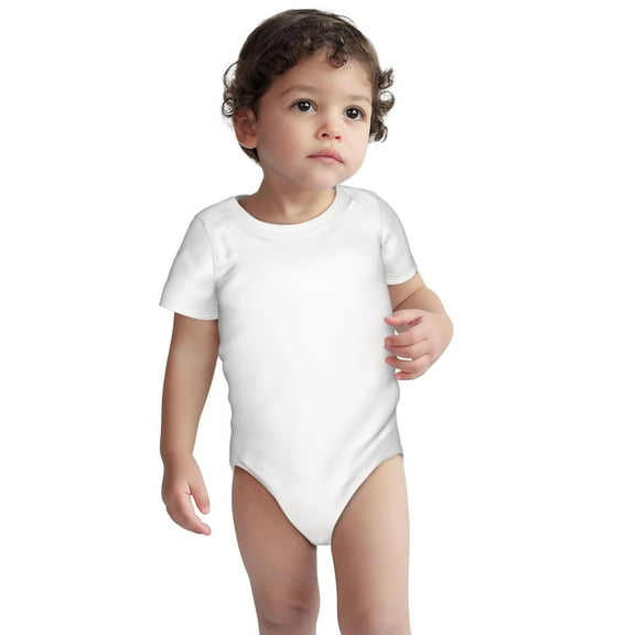 Rocae White for Baby Cotton Short-Sleeve Bodysuits for Unisex Onesies Bodysuit-18 Months