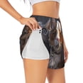 thumbnail image 1 of Rocae Wide Eyed Cartoon Cats for Women's Athletic Shorts Workout Hiking Shorts Athletic Shorts for Running, Yoga, Gym, Sports-XX-Large, 1 of 7