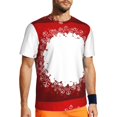 thumbnail image 1 of Rocae Winter Christmas Snowflake for Men's Mesh Quick-Dry Short Sleeve Workout T-Shirt,Mens Crew Neck Tee Lightweight Soft Classic T Shirts X-Small, 1 of 9