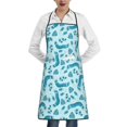 thumbnail image 1 of Rocae Winter Warmth Blue Knitted for Kitchen Aprons for Women Adjustable Cooking Kitchen Chef Apron for Men with Pockets, 1 of 7