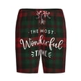 thumbnail image 1 of Rocae Wonderful Time Christmas for Men's Soft Sleep Pajama Shorts, Waistband and Pockets, 1 of 9