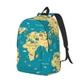 thumbnail image 1 of Rocae World Map With Landmarks for Durable Canvas Backpack Leisure Large Bag Travel Rucksack Multi-function Backpack Medium, 1 of 1