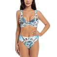 thumbnail image 1 of Rocae World Travel for Bikini Set for Women Two Piece Sexy High Swimsuits Split Crossover Bikini Small, 1 of 9