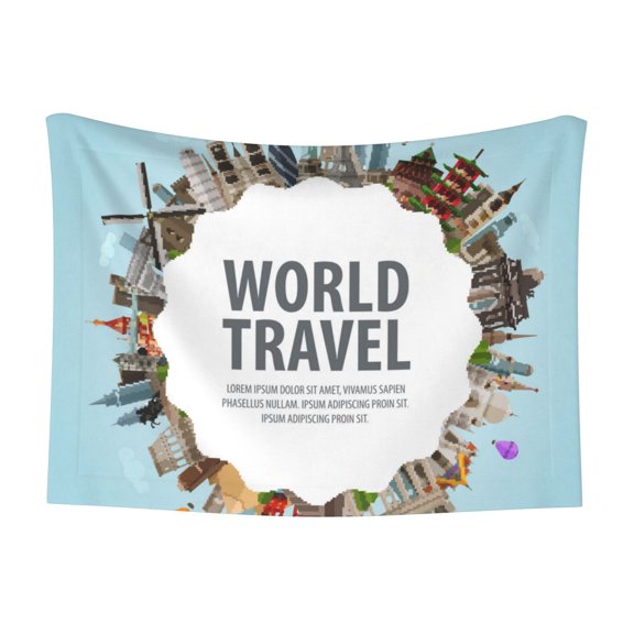 Rocae World Travel for Pet Blanket Dog Blanket Cat Blanket Soft Sleep for Small Medium Pet-Small