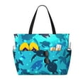 thumbnail image 1 of Rocae World Turtle Day for Large Women's Waterproof Beach Bag Tote with 7 Pockets Pool Bag for Travel Gym Vacation, 1 of 6