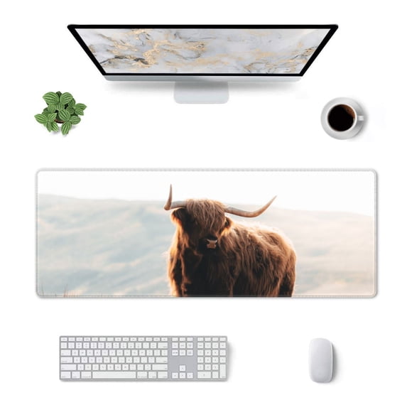 Rocae Yak for Gaming Mouse Pad, Mouse Pad Large, Office Computer Keyboard Mousepad, Keyboard and Mouse Pad with Stitched Edges,31.5 x 11.8 in