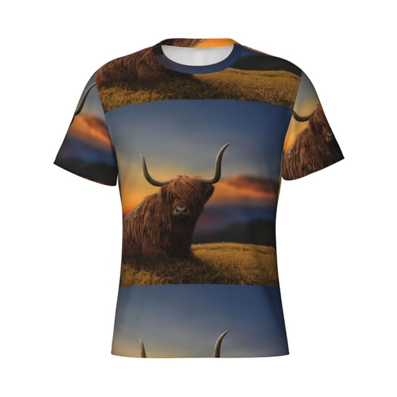 Rocae Yak for Men's Moisture-Wicking Crew Tee - T-Shirt for Sports, Outdoor Activities, and Casual Wear3X-Large