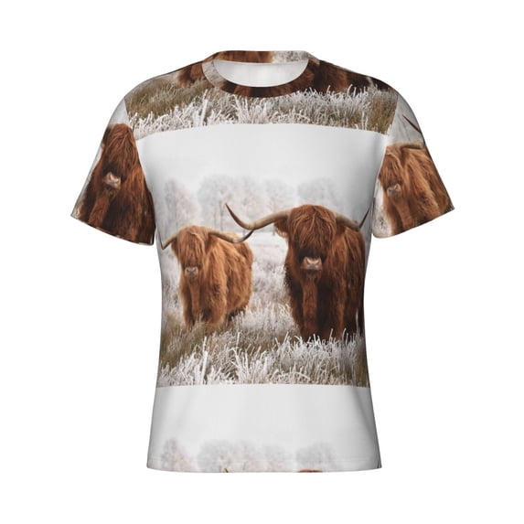 Rocae Yak for Men's Moisture-Wicking Crew Tee - T-Shirt for Sports, Outdoor Activities, and Casual WearLarge