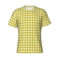 thumbnail image 1 of Rocae Yellow Checkboard for Men's Moisture-Wicking Crew Tee - T-Shirt for Sports, Outdoor Activities, and Casual WearMedium, 1 of 9