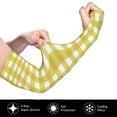thumbnail image 1 of Rocae Yellow Checkboard for Sports Cooling Arm Compression Sleeves for Men Women Teenager,Breathable,Outdoor Essentials Sun Protection Arm Sleeves, 1 of 8