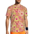 thumbnail image 1 of Rocae Yellow Flowers for Men's Mesh Quick-Dry Short Sleeve Workout T-Shirt,Mens Crew Neck Tee Lightweight Soft Classic T Shirts X-Large, 1 of 9