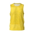 thumbnail image 1 of Rocae Yellow Glitter for Men's Basketball Jersey Lightweight and Breathable Athletic Tank Top,Quick-Drying Sports Jersey, 1 of 9