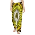 thumbnail image 1 of Rocae Yellow Mandala for Women's Pajama Pants Pj Pants Lounge Pants-Small, 1 of 6