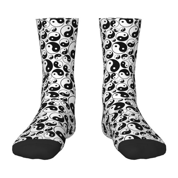 Rocae Yin And Yang for Girls Boys Crew Socks,Children's Socks, Kids Socks, Toddler Socks: Daily Wear with Kids School Uniform