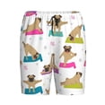 thumbnail image 1 of Rocae Yoga Dogs Poses for Men's Soft Sleep Pajama Shorts, Waistband and Pockets, 1 of 9