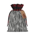 thumbnail image 1 of Rocae Zebra Skin Print Christmas Drawstring Linen Gift Bag with Drawstrings Treat Bag Goody Present Bags for Christmas Party Favor, 1 of 8