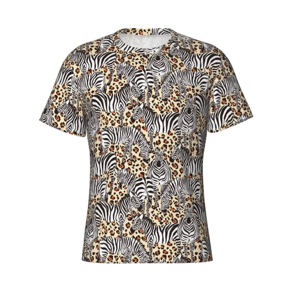 Rocae Zebra for Men's Moisture-Wicking Crew Tee - T-Shirt for Sports, Outdoor Activities, and Casual WearSmall