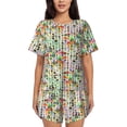 thumbnail image 1 of Rocae dogs collage for Two Piece Sleepwear Pajamas Sets for Women Soft Short-Sleeved Pjs with Lounge Shorts-3X-Large, 1 of 6