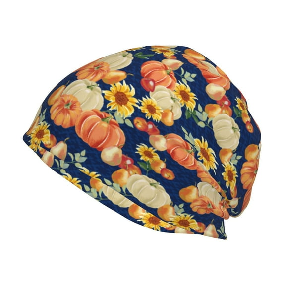 Rocae fall Pumpkin Daisy for Beanies Hats for Men Women Warm Chunky Knit Hats Winter