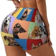 thumbnail image 1 of Rocae funny dogs for Women's Quick-Dry Running Shorts,Ladies Active Athletic Apparel Yoga Workout Gym Running Volleyball Spandex Shorts-XX-Large, 1 of 8