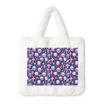 thumbnail image 1 of Rocae mushroom colorful Skull star or Plush Underarm Bag White Furry Purse Handbag for Autumn and Winter, 1 of 7