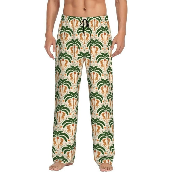 Rocae palm tree Asian leopard for Mens Pajama Pants Pj Pants Mens Lounge Pants-XX-Large