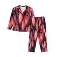 thumbnail image 1 of Rocae pink butterfly for Pajamas for Women Set Lounge Sets Women's Long-Sleeved Pj Set-Small, 1 of 7