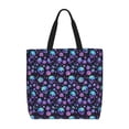 thumbnail image 1 of Rocae purple Skull flower for Features A Uniquely Designed,Large-capacity,Reusable Shoulder Zip Tote Shopping Bag for Vacations and Shopping, 1 of 6