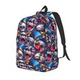 thumbnail image 1 of Rocae rock Skull blue record for Canvas College Laptop Backpack for Men Women-Small, 1 of 5