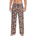 thumbnail image 1 of Rocae rock record music Skull Mens Pajama Pants Pj Pants Mens Lounge Pants-Medium, 1 of 6