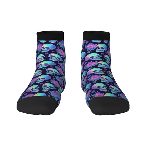Rocae starry sky Skull flower for Premium Adult Socks,Comfortable, Breathable, and Durable Socks, Perfect for Everyday Wear