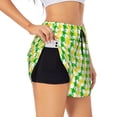 thumbnail image 1 of Rocae yellow and green houndstooth for Women's Athletic Shorts Quick Dry Workout Hiking Shorts With Pockets for Running, Yoga, Gym, Sports-XX-Large, 1 of 7