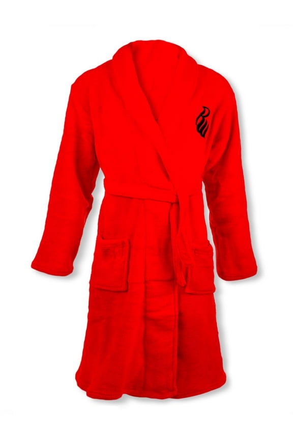 Boys' Plush Robe - red, 6-12/s-m