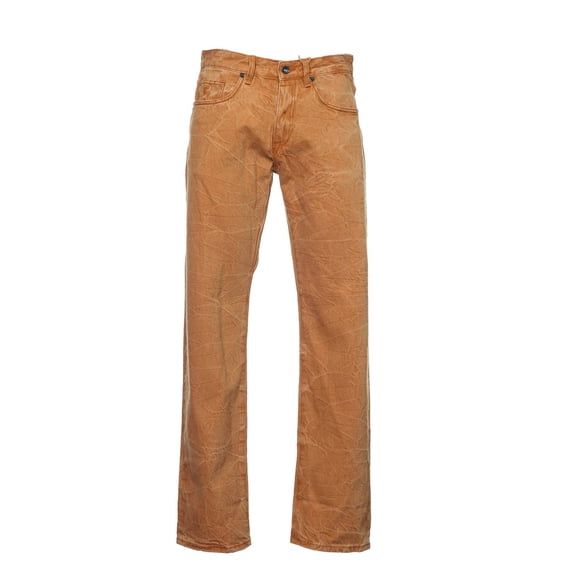 Rocawear 'Interior Color Weave' Orange Distressed Straight Leg Jeans Size 38x33