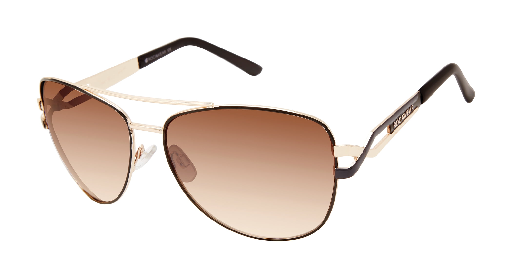 Rocawear Men's R1207 Modern UV400 Protective Metal Aviator Pilot Fashion Sunglasses, 59mm