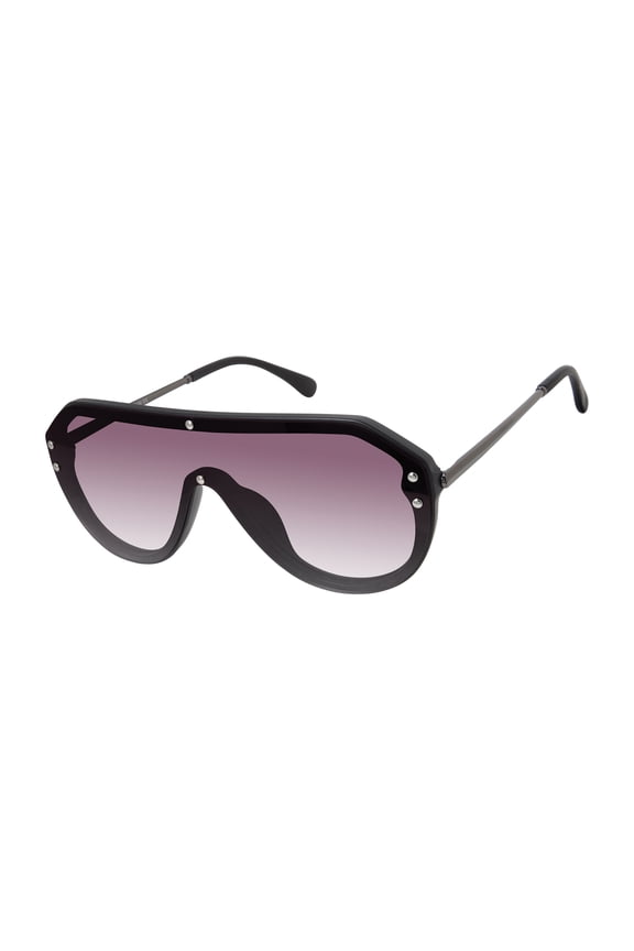 Men's R1509 UV400 Protective Shield Rectangular Fashion Sunglasses, 147mm