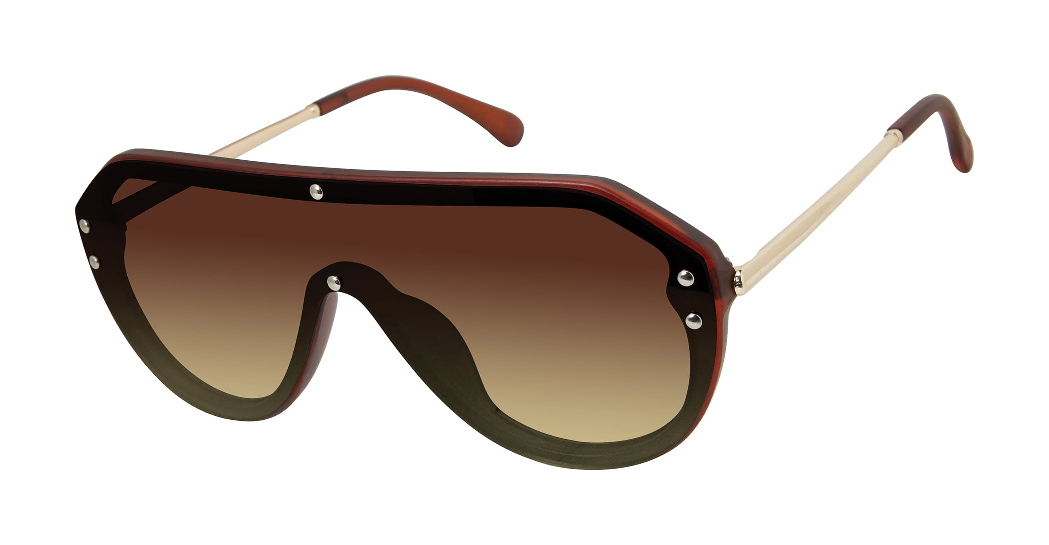 Rocawear Men's R1509 UV400 Protective Shield Rectangular Fashion Sunglasses, 147mm