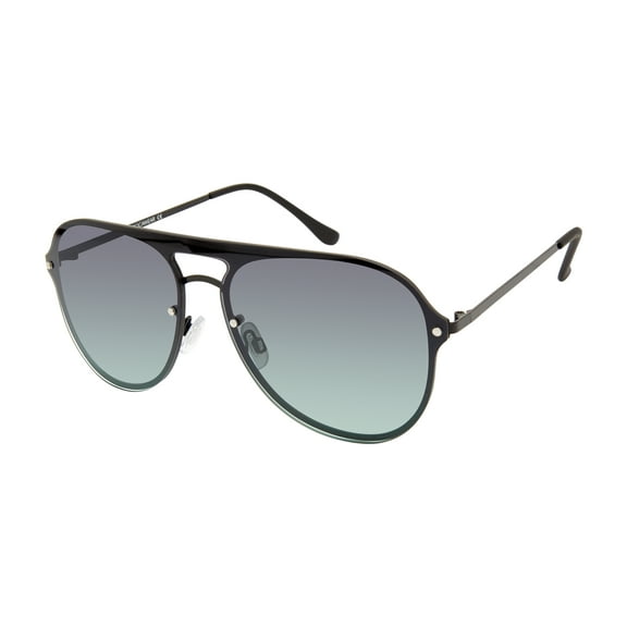 Rocawear Men's R1522 Metal Shield UV400 Protective Aviator Pilot Fashion Sunglasses, 150mm