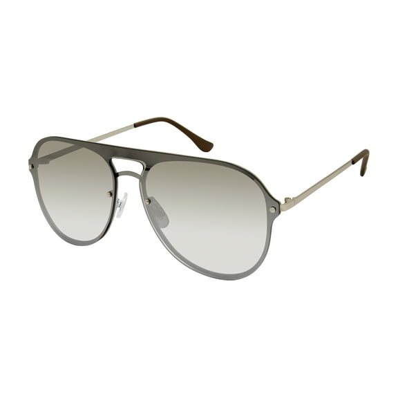 Rocawear Men's R1522 Metal Shield UV400 Protective Aviator Pilot Fashion Sunglasses, 150mm