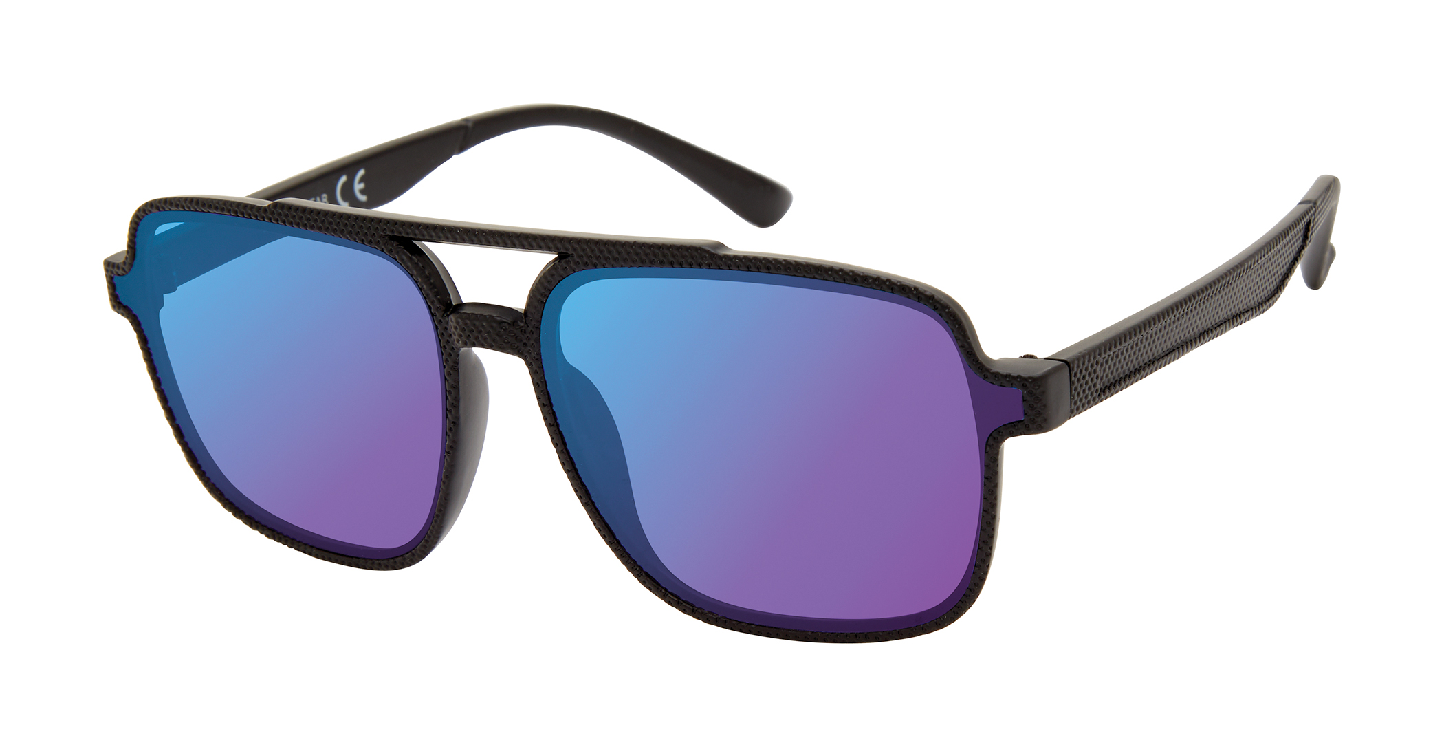 Rocawear Men's R1524 Pebbled UV400 Protective Rectangular Fashion Sunglasses, 60mm