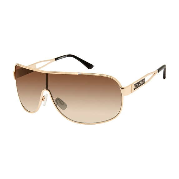 Rocawear Men's R1532 Metal Shield UV Protective Rectangular Fashion Sunglasses, 135mm