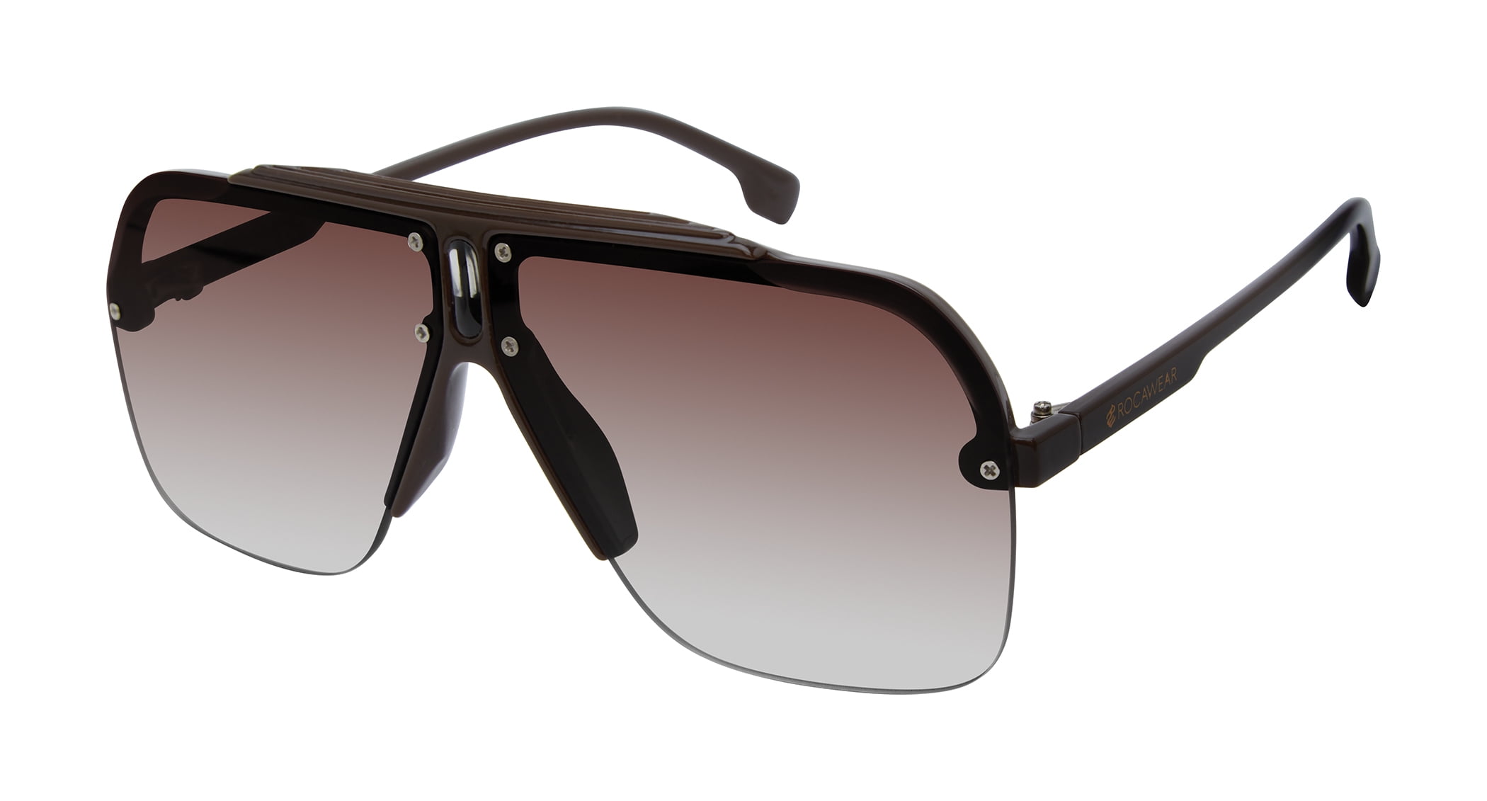 Rocawear Men s R1559 Vented UV400 Protective Square Aviator Pilot Fashion Sunglasses 65mm Walmart