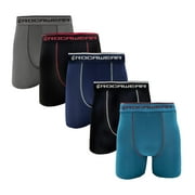 Rocawear Mens Soft Micro Modal 5 Pack Athletic Comfort Fit Underwear, Sport Stretch Performance Breathable Cool Dry Pouch Support Boxer Briefs for Men , Blue/Black, Medium