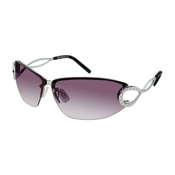 Rocawear Women's R3265 Metal UV400 Protective Glitz Oval Fashion Sunglasses, 68mm