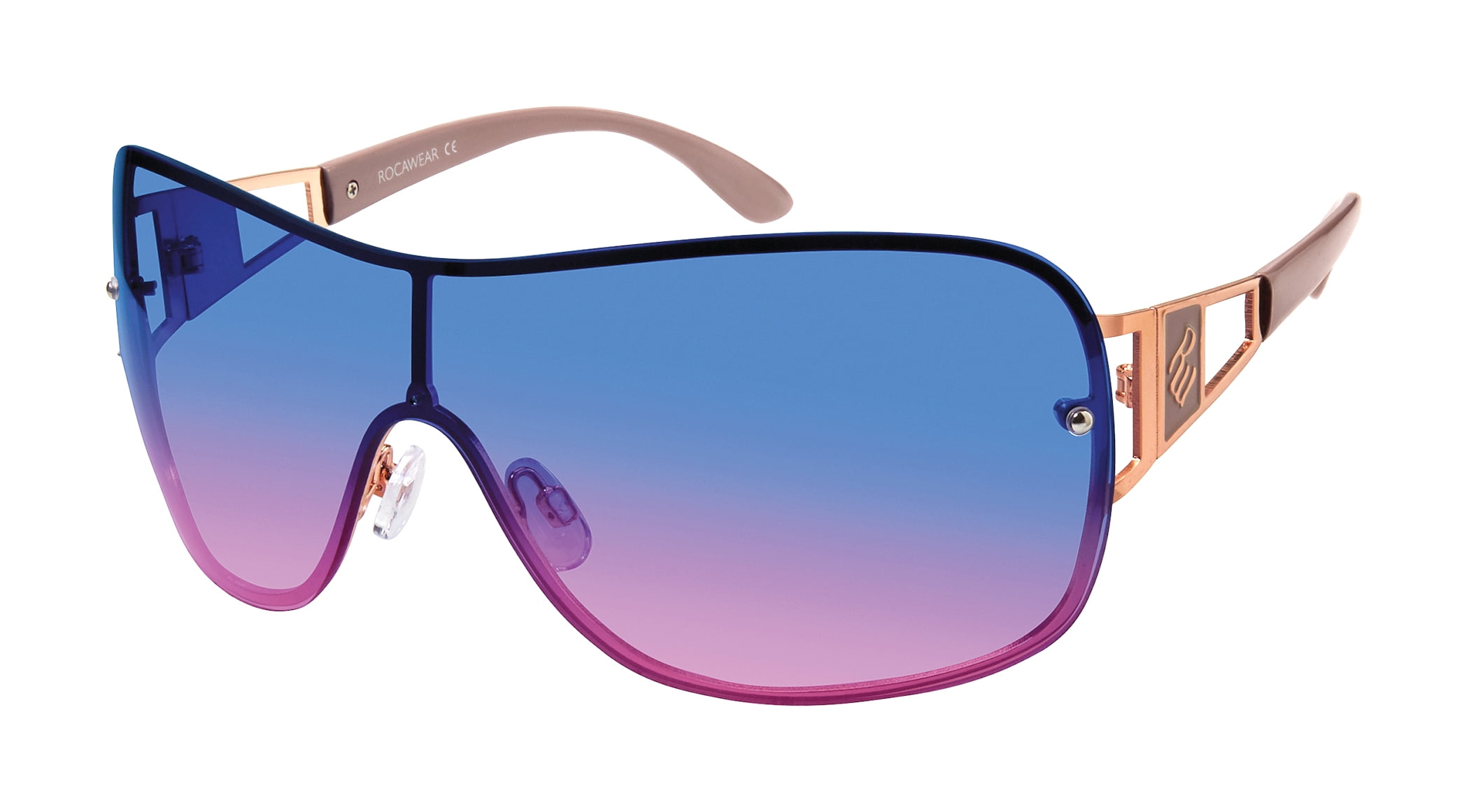Rocawear Women's R3281 Metal Shield UV400 Protective Rectangular