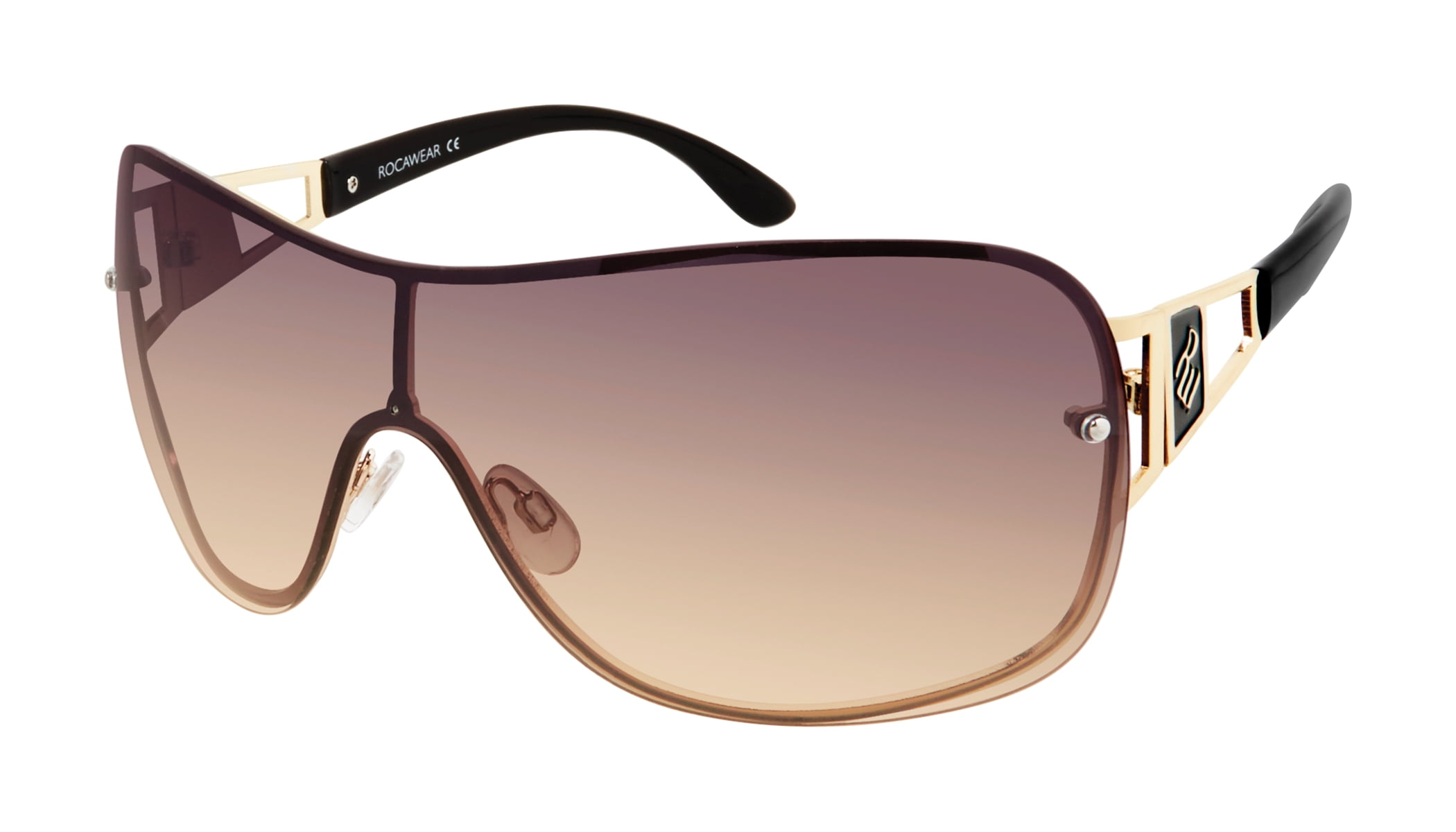 Rocawear Women's R3281 Stylish UV Protective Metal Shield Sunglasses. Gifts for Women with Flair, 80 mm