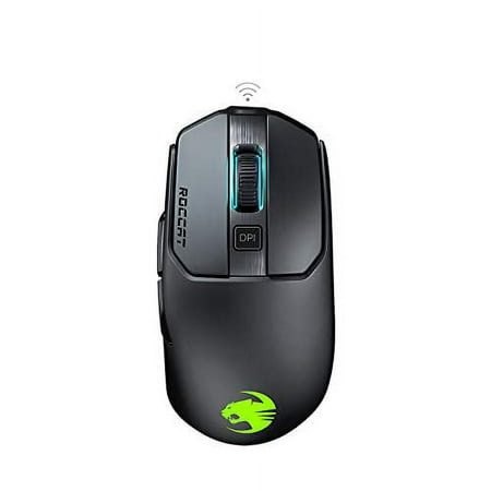 ROCCAT - Kain 200 AIMO Wireless Optical Gaming Mouse with 16K DPI Owl-Eye Sensor Titan-Click RGB - Black
