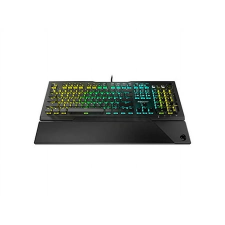 ROCCAT - Vulcan Pro Full-size PC Gaming Keyboard with Linear Optical Titan Switch, RGB Lighting, Aluminum Top Plate and Palm Rest - Black